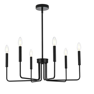 Elegant Lighting Willa 26 inch Pendant Light in Black - 1 of 4
