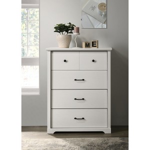 32" PU Paper Lamination dressers 4-Drawer Chest with Black Metal Handles and Tip-Over Restraint - 1 of 4