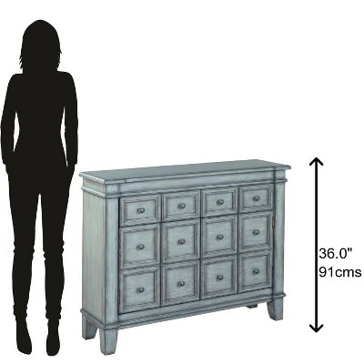 Transitional Gray 44" Solid Wood Apothecary Storage Cabinet
