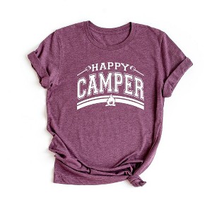 Simply Sage Market Women's Happy Camper Fire Short Sleeve Graphic Tee - 1 of 2