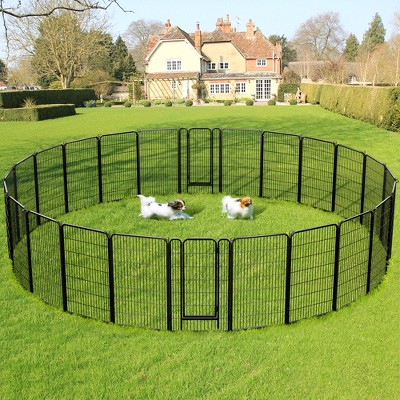 Yaheetech Black Metal 6-Panel Pet Playpen