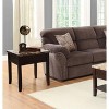 Vynxaria Dark Cherry Finish Faux Marble Top End Table, 22" x 22" x 23"H - 3 of 4