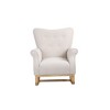 Velvet High Back Rocking Chair for Nursery with Padded Seat - 3 of 4