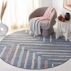 Blair Washable BLR222 Power Loomed Machine Washable Area Rug - Blue/Multi - 6'7" Round - Safavieh. - image 2 of 4