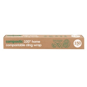 Compostic 100% Compostable Cling Wrap - 150 sq ft  - 1 of 4