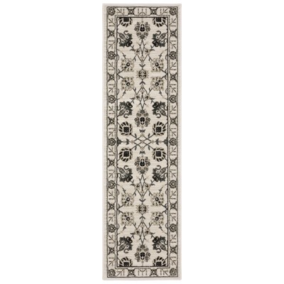 Oriental Weavers Raylan RAY03 Ivory/ Grey Indoor Area Rug - 2'3" x 7'6"