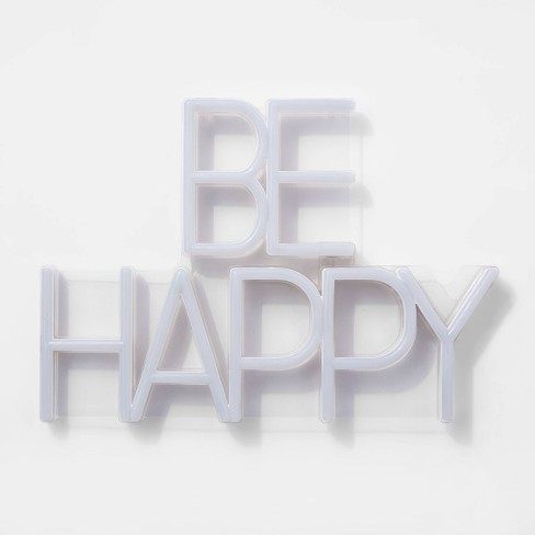 US Happy Birthday LED Neon Lamp Integrative Hanging Sign Party Decor Cold  White