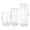 YIYIBYUS Acrylic Vase Wedding Centrepieces, 3 Pcs Clear Column Flower Display Stand, Geometric Display Stand for Home Decor - 4 of 4