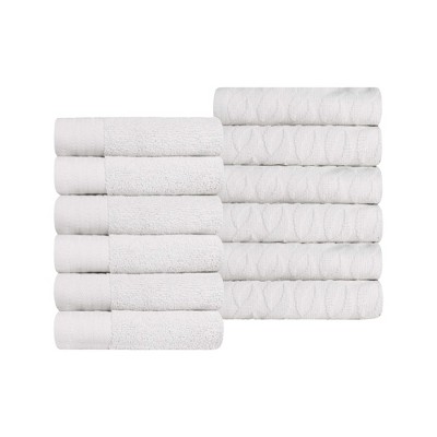 Premium Cotton Herringbone Medium Weight Bathroom Towel Set by Blue Nile Mills