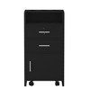 Karl Home Salon Wood Rolling Drawer Cabinet Trolley Cart Station Equipment Black - 4 of 4