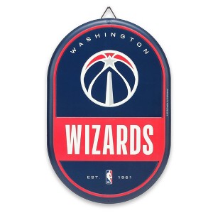NBA Washington Wizards Embossed Metal Pill Wall Sign - 1 of 4
