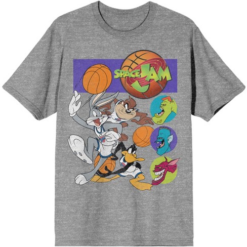 Space Jam Tune Squad Basketball Team Men's Athletic Heather T-shirt-Small
