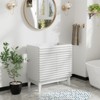APRILSOUL  Bathroom Vanity, Mid-Century Bathroom Vanity with 2 Soft Closing Doors, Freestanding Bathroom with Wood Grain Laminate - 4 of 4