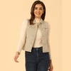 INSPIRE CHIC Women's Buttoned Washed Denim Vest with Faux Chest Flap Pockets - 3 of 3