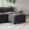 NicBex Modular Sectional Sofa,L-Shape Velvet Couch with Ottoman for Living Room,Apartment,Office - 4 of 4