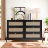 NicBex 30.00"H Round Handles Modern Rattan Dresser for Bedroom with 6 Drawers - 4 of 4