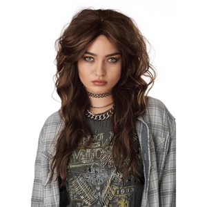 California Costumes 90'S Grunge Rocker Adult Wig (Brunette) - 1 of 3