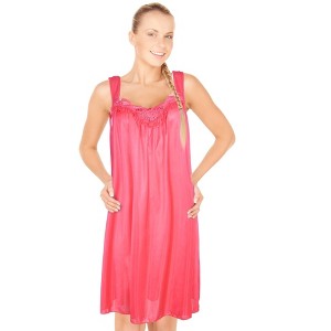 JEFFRICO Womens Sleeveless Nightgowns Sleepwear Soft Pajama Dress Nightshirts - 1 of 4