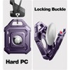 Dexnor Full-body Shockproof Case for AirTag,Anti-lost Protective Cover Airtag Holder Keychain with Key Ring & Carabiner - 2 of 3