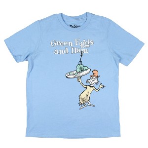 Dr Seuss Boy's Green Eggs Ham Kids Crewneck Short Sleeve T-Shirt - 1 of 3