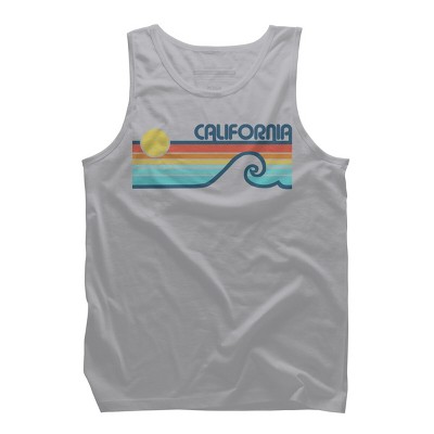 Men's Design By Humans California Retro Sunset By LuckyU Tank Top