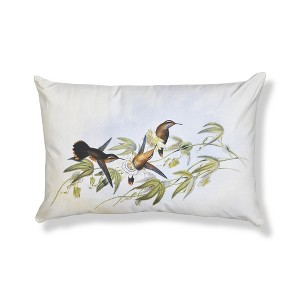 TAG 24"x 16" Hummingbird Lumbar Cotton Accent Decorative Throw Pillow Poly Filled Removable Insert Rectangle Machine Wash - 1 of 3