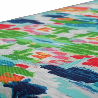 Colorful Abstract Multicolor Polyester Indoor/Outdoor Chair Pads Set