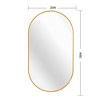 ALEXOUN 20"X28" Capsule Rounded Rectangle Bathroom Mirror with Metal Frame Anti-Rust – Vertical & Horizontal for Bathroom, Entryway, Bedroom (Gold) - 3 of 4