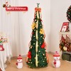 Syemin Artificial Trees 4 FT Fully Decorated Christmas Tree, Pop Up Artificial Xmas Tree for Home Office Store Holiday Deco, Green, 15"*15"*48" - 2 of 4