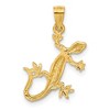 Black Bow Jewelry 14k Yellow Gold Diamond Cut Gecko Pendant - 3 of 4