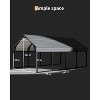 Metal Carport with Reinforced Frame and Steel Roof Outdoor Heavy Duty Garage All-Weather Car Shelter for Pickup, Boat, Car and Tractors - 3 of 4