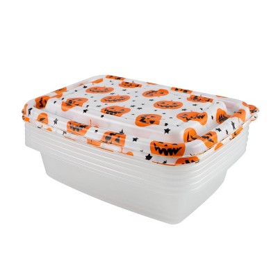 Cook With Color 6pc Halloween Rectangular Food Storage Container Set