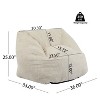 Sapphtopaz Comfy Bean Bag Chair with Memory Foam, Soft Lounger Bean Bag Sofa Bed with Backrest for Adults, Reading Couch for Living Room - 2 of 4