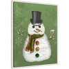 23"x28" Amanti Art Snowman Selfie by Fab Funky Framed Canvas Wall Art - 2 of 4
