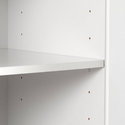 Pure White Laminated Particle Board Office Storage Cabinet with Adjustable Shelves