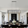 BAOURE 39.4 in Transparent  Modern Crystal chandelier Luxury Home Decor Light Fixture for Livining Room Dining Room - 3 of 4
