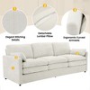 Upholstered Sofa Oversized Cloud Sofa Double Cushion Sofa Couch Armchair Single Sofa Loveseat 3-seat Sofa 6-seat Sofa Set, Beige/Gray-ModernLuxe - 4 of 4