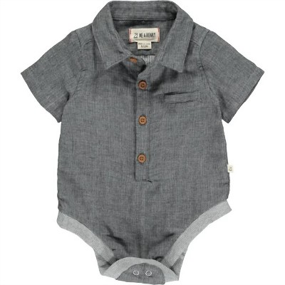 Gender Neutral Boy's Helford Woven Onesie - ME & HENRY