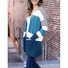 Women's Color Block Cardigan - Lightweight V Neck Crochet Knit Sweater with Open Front for Soft Comfy Knitwear - 4 of 4