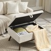 Racxily modern square coffee table storage bench, assembled, suitable for living room, entryway and family room, used as a coffee table - 2 of 4