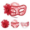 Unique Bargains Floral Lace Half Face Party Mask 1 Pc - 3 of 4