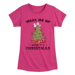 Girls' - Peanuts - Holiday Cheer Fitted Short Sleeve Graphic T-Shirt - 1 of 4