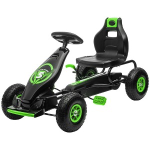 Ergonomic Pedal Go Kart Kids Ride-on Toy with Tough, Wear-Resistant Tread for Boys & Girls, Ages 5-12 - 1 of 4