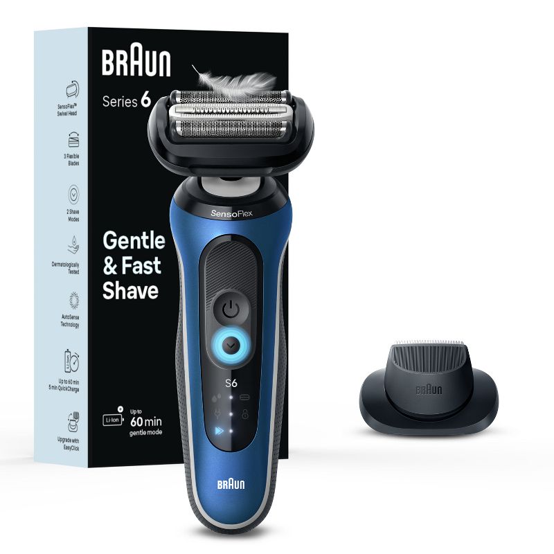 Braun Series 6-6120 Rechargeable Wet &#38; Dry Shaver, 1 of 9