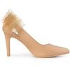 Allegra K Women's Pointed Toe Mesh Bow Decor Stiletto Heel Pumps - 4 of 4