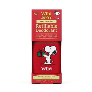Wild Cosmetics Red Snoopy Christmas Case & Berry Christmas Deodorant Refills - 2ct - 1 of 4
