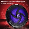 Pyle 8'' Low-Profile Marine LED Speakers - Waterproof, Blue LED Illumination, 2-Way Full Range - 4 of 4