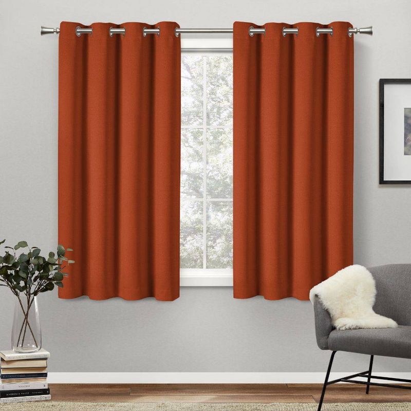 Set of 2 Academy Total Blackout Grommet Top Curtain Panel - Exclusive Home, 1 of 8
