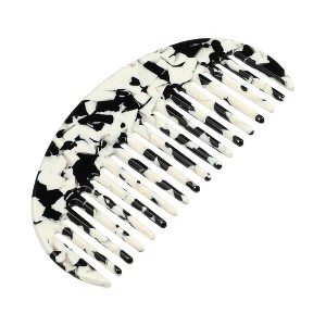 Unique Bargains Women's Half Round Wide Tooth Comb for Curly Thick Wavy Straight Hair 1 Pc - 1 of 4