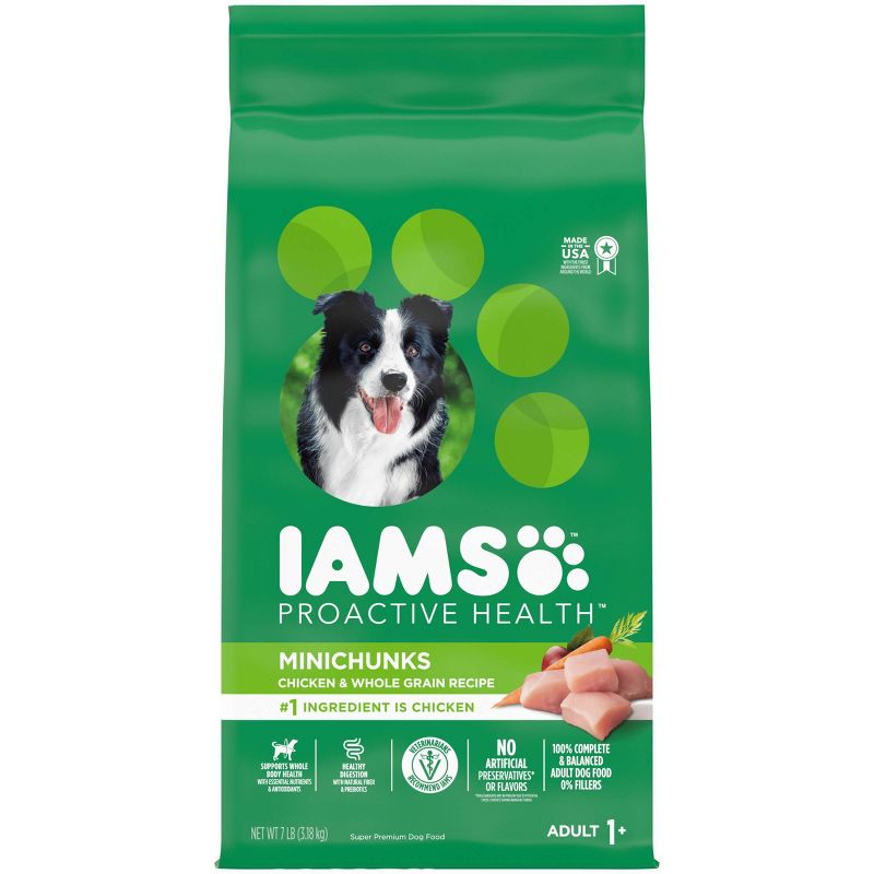  IAMS Proactive Health Minichunks Chicken & Whole Grains Recipe Adult Premium Dry Dog Food, 1 of 14